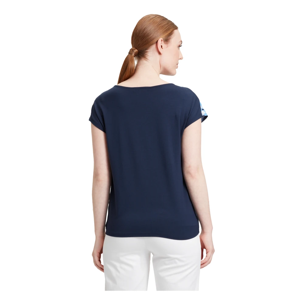 Betty & Co Grafische Blouse met Webbies Blue Dames