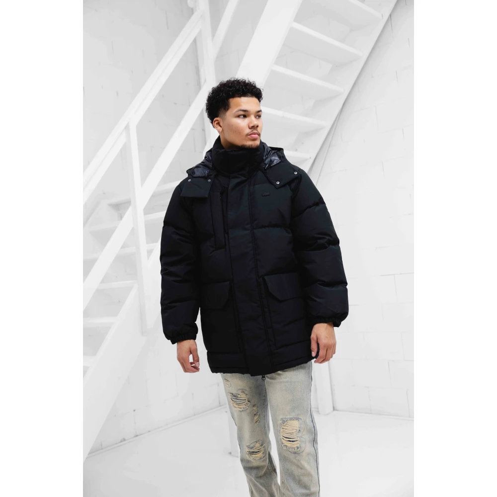Lacoste Winterjas Zwart Comfort Stijl Kwaliteit Blue Heren