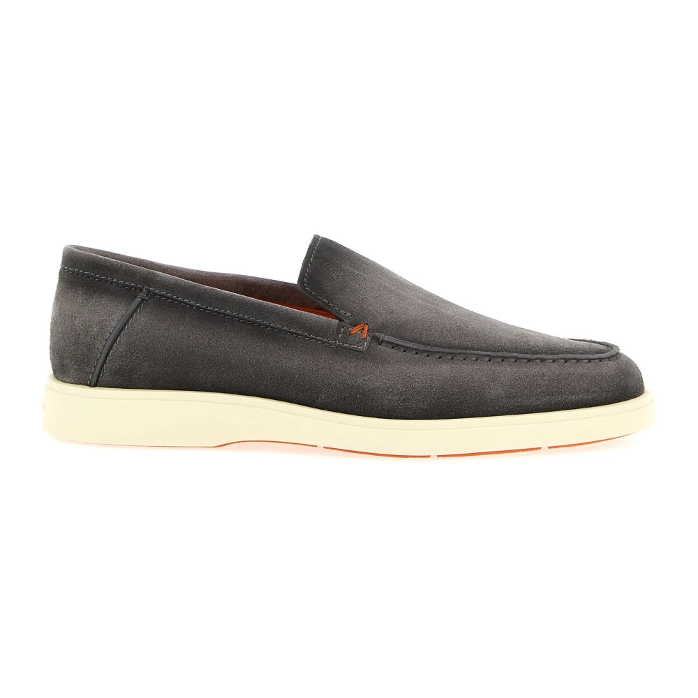 Santoni Men's Gray Loafers, 9 Uk, Botanist Loafers