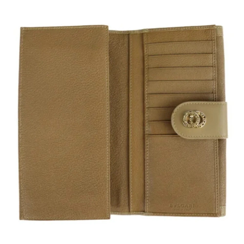 Bvlgari Vintage Pre-owned Leather wallets Brown Dames