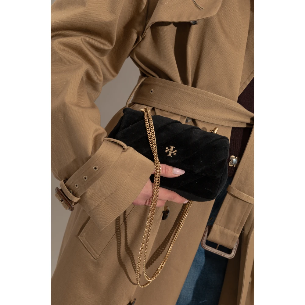 TORY BURCH Fluwelen schoudertas Kira Mini Black Dames