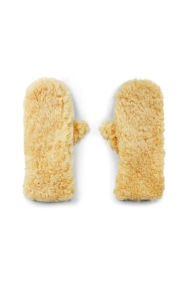 Shearling Leather Logo Handskar