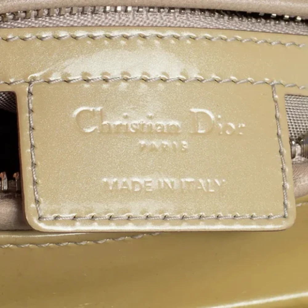 Dior Vintage Pre-owned Leather dior-bags Beige Dames