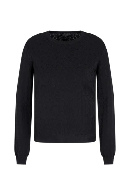 Tröja med jacquardlogo överallt