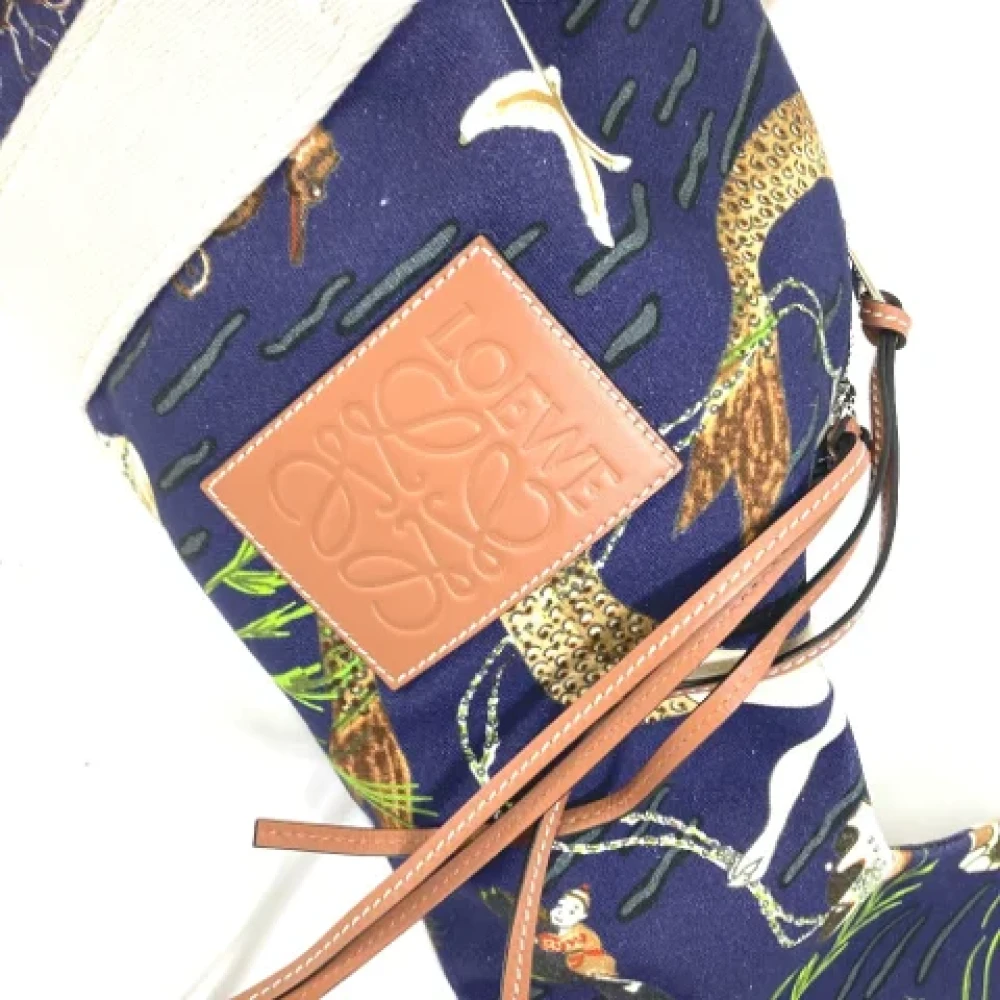 Loewe Pre-owned Fabric travel-bags Blue Dames