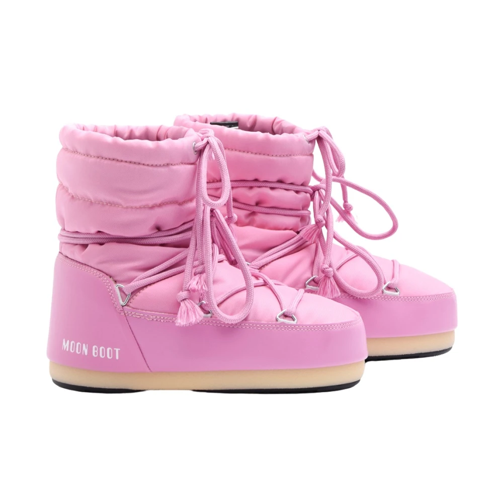 Moon Boot Rosa Nylon Snö stövlar Pink, Dam