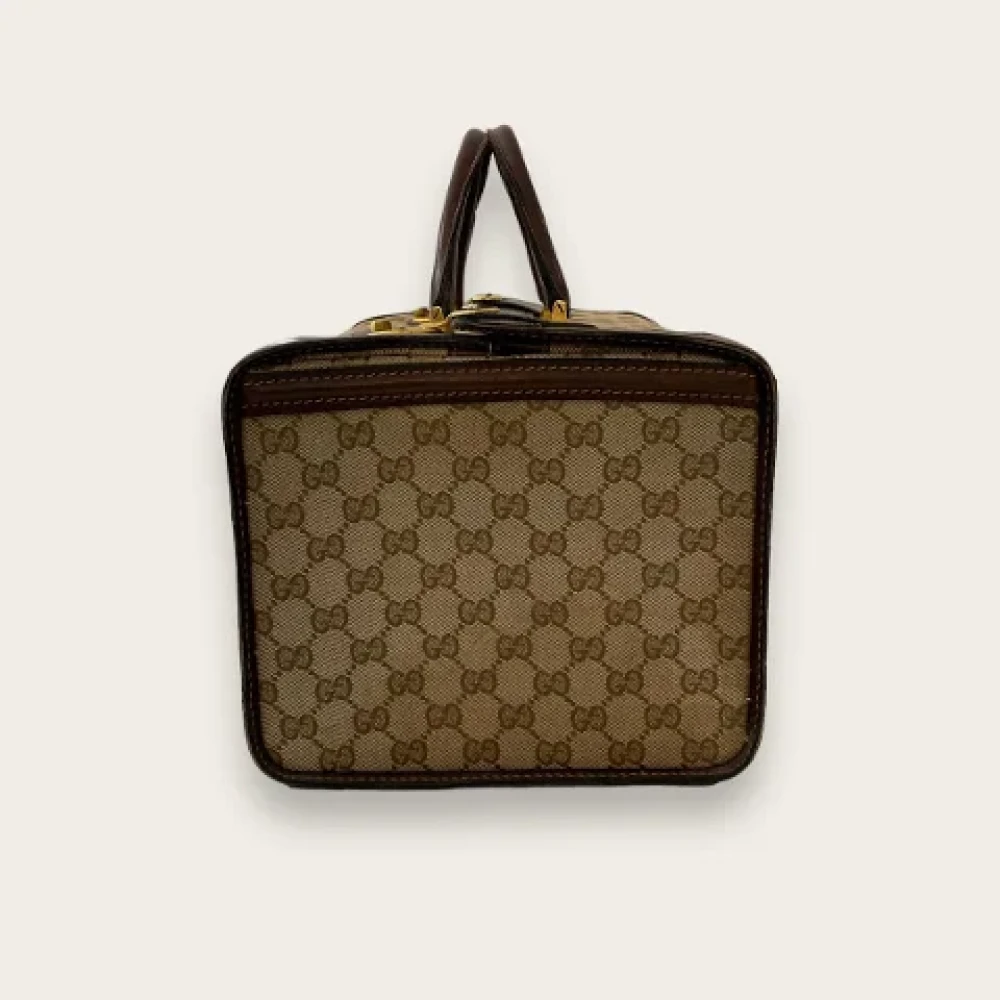 Gucci Vintage Pre-owned Canvas travel-bags Brown Dames