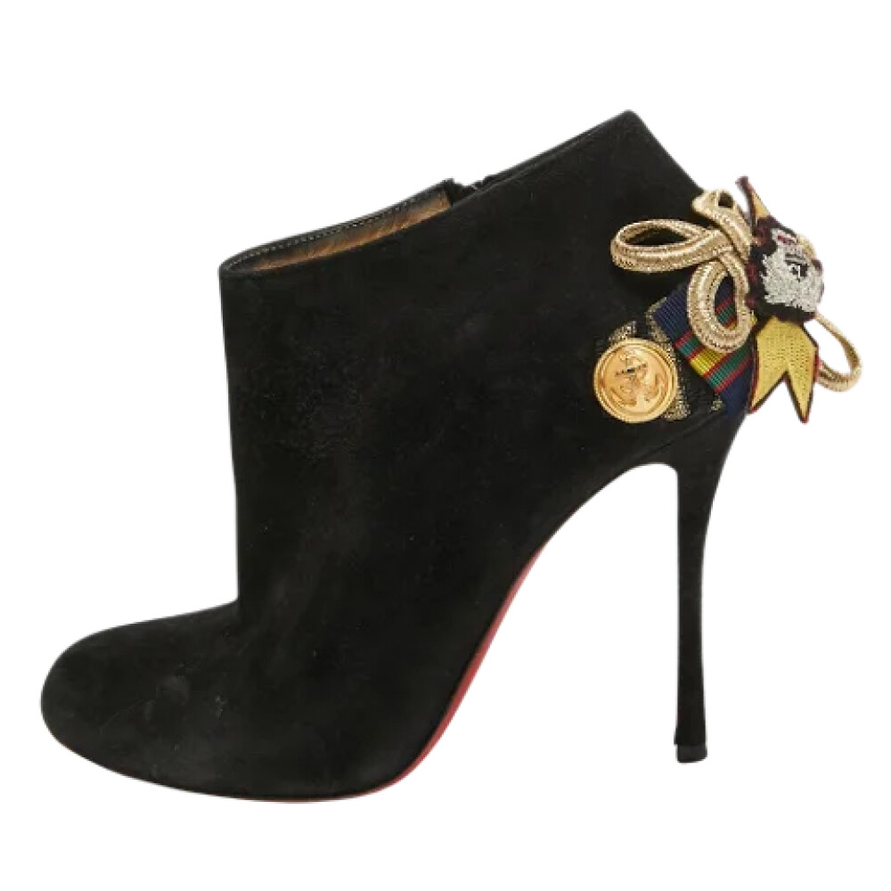 Pre owned Tela de Gamuza botas y botines Christian Louboutin Pre