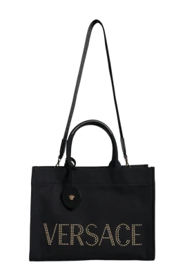 Canvas Läder Crossbody Tote Väska