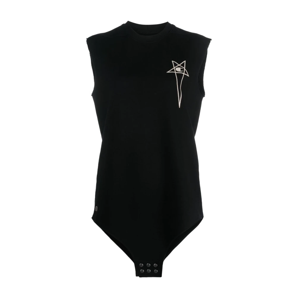Rick Owens Zwart Logo Tanktop Black Dames
