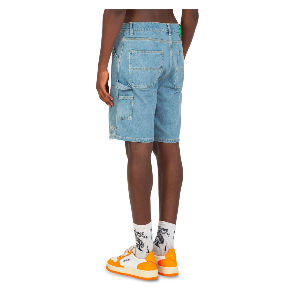 Barrow Denim Patch Shorts Blue Heren