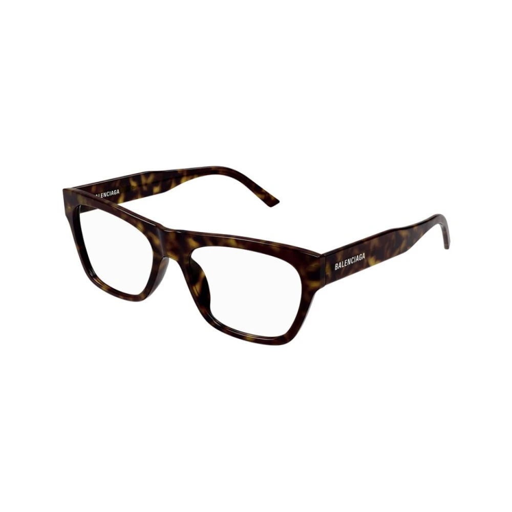 Balenciaga Vierkante minimalistische bril met schildpadmontuur Brown Dames