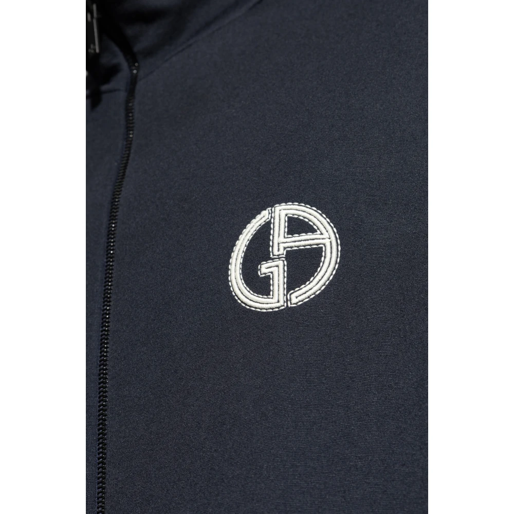 Giorgio Armani Sweatshirt met logo Blue Heren