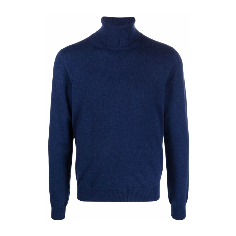 Malo Blauwe Cashmere Casual Sweater Blue Heren
