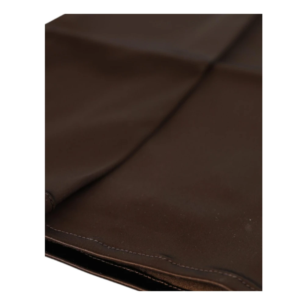 Dolce & Gabbana Bruine Satijnen Ellebooglengte Handschoenen Brown Dames