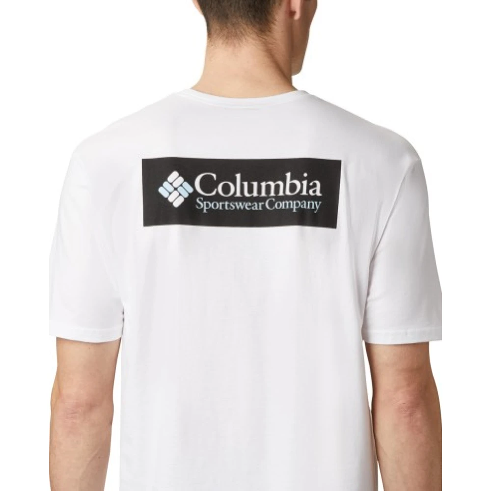 Columbia Heren Katoenen T-Shirt White Heren