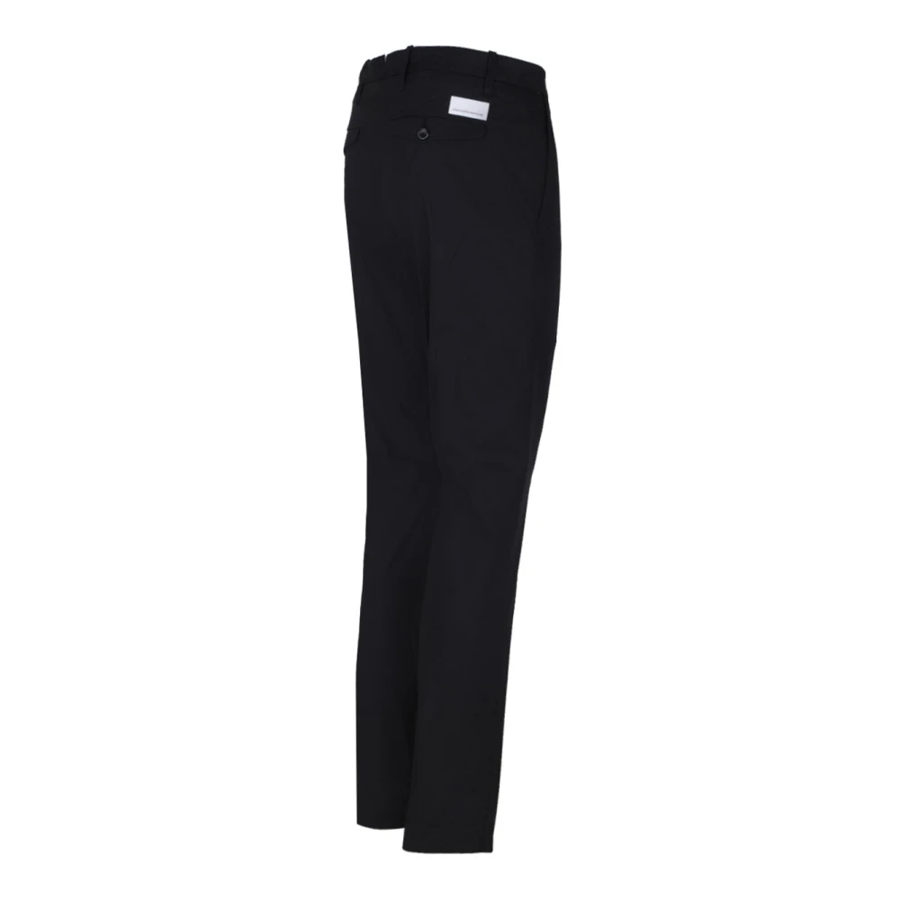 Nine In The Morning Zwarte Chino Broek met Knoopsluiting Black Heren