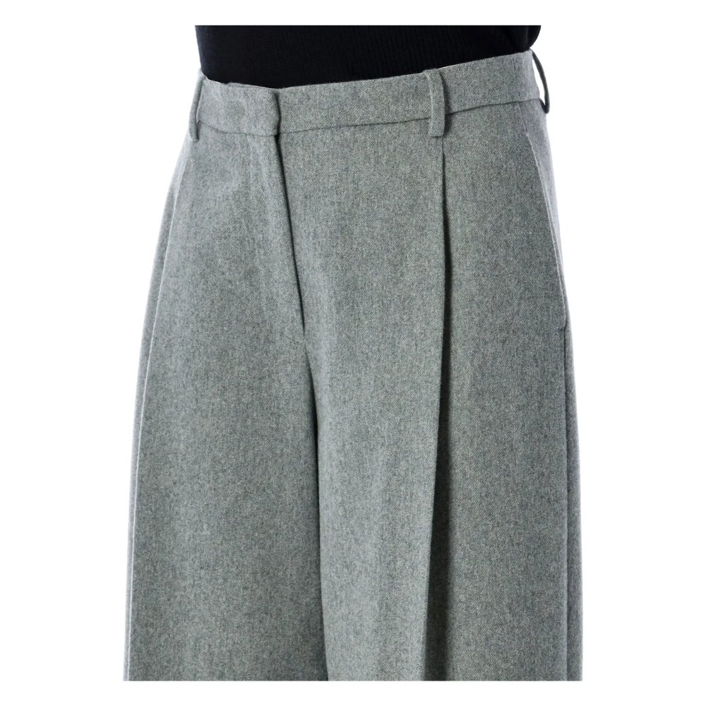 The Garment Grijze Melange Wolmix Mille Broek Gray Dames