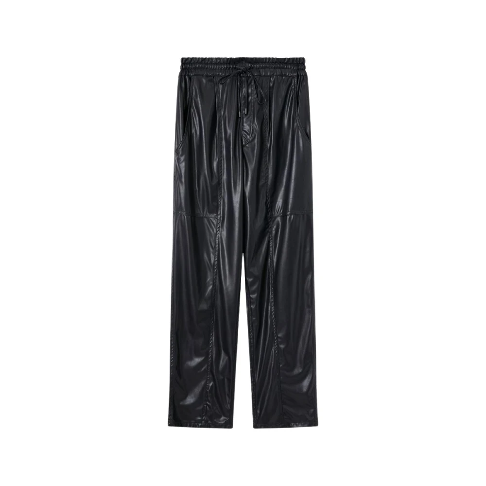 Black Isabel Marant Brina Faux Leather Pants Bukser Jeans