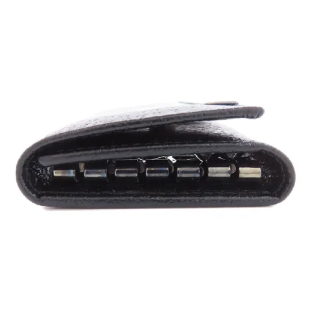 Gucci Vintage Pre-owned Leather key-holders Black Dames