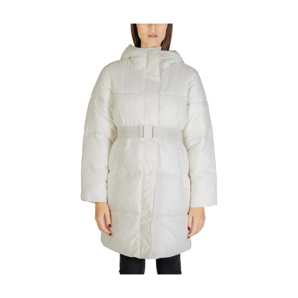 Calvin Klein Jeans Women's Beige Winter Jackets, M, Nylon Jackets Coats Fall/Winter Collection
