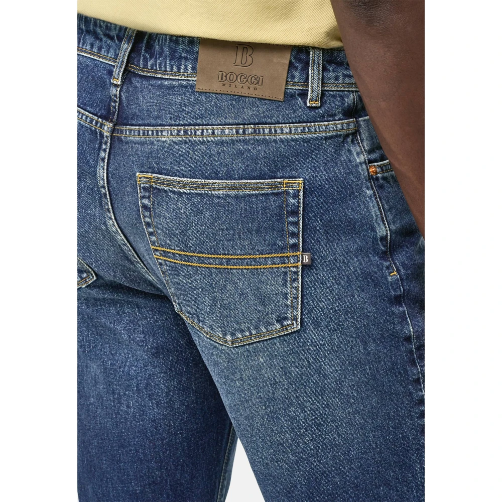Boggi Milano Stretch Denim Jeans Blue Heren