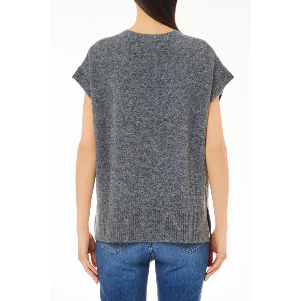 Liu Jo Gesloten Gebreide Trui Gray Dames