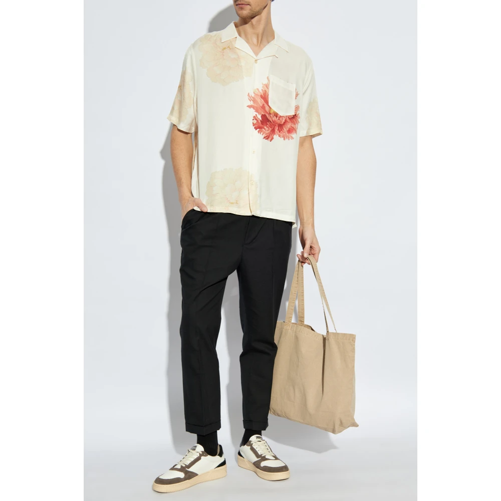 AllSaints Overhemd met bloemenpatroon Fleur Beige Heren