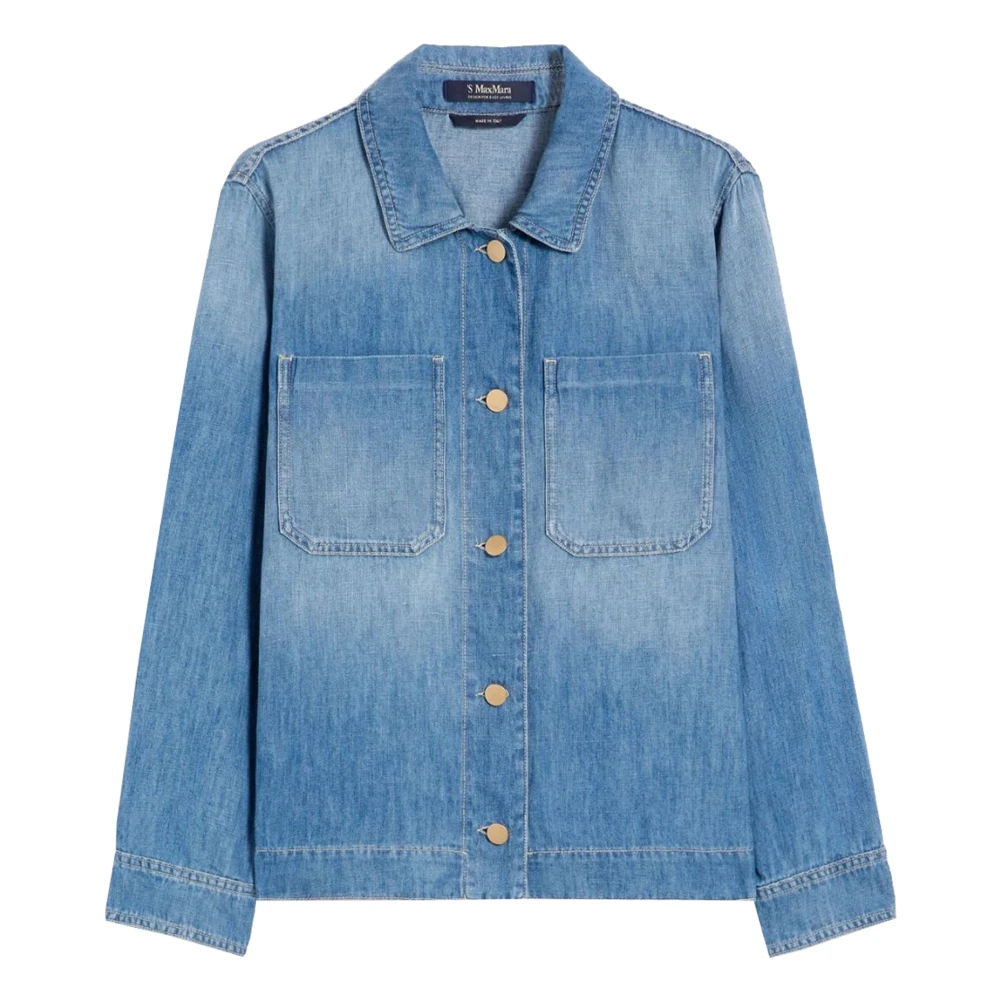 Max Mara Blue Denim Jackets, Female, Xs, Galan Jacket