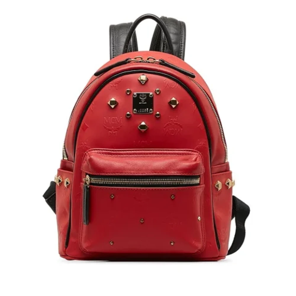 MCM Pre-owned Leather backpacks Red Dames