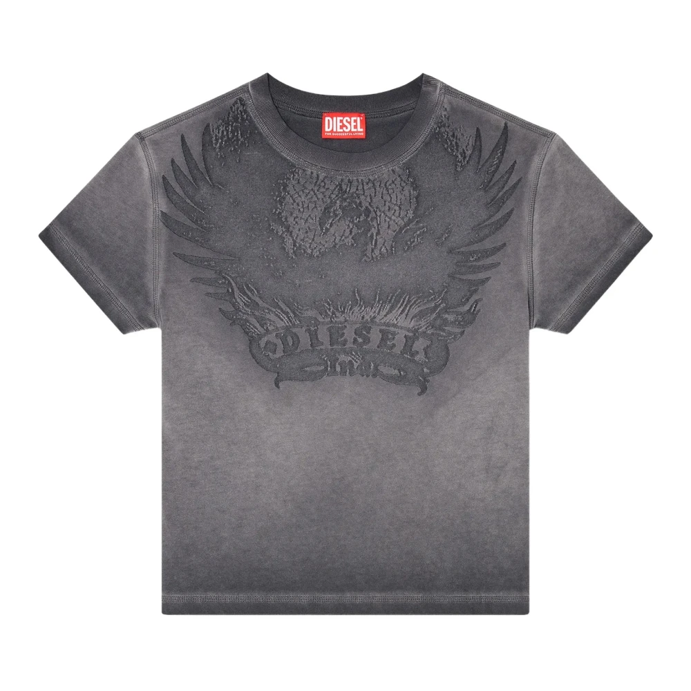 Diesel T-Shirts Tops Mujer Gris Xs