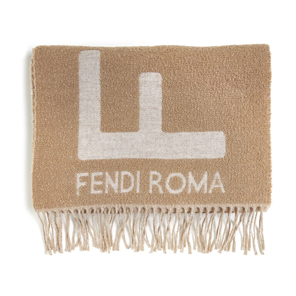 Fendi Luxe Sjaal Collectie Beige Dames