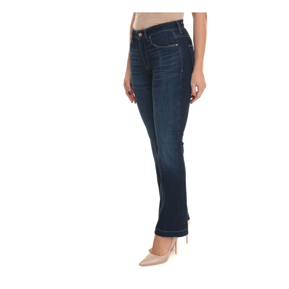 Guess High waisted bootcut jeans met uitsparingen Blue Dames