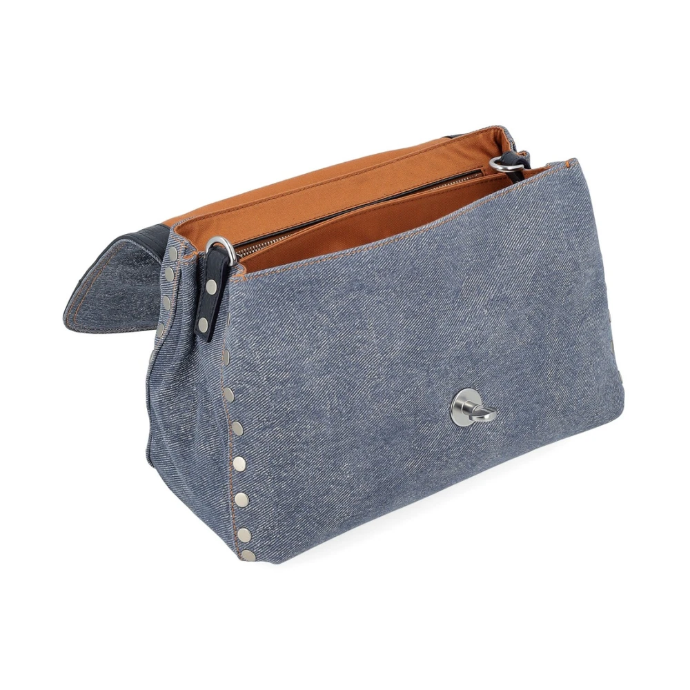Zanellato Denim Blue Genova Schoudertas Blue Dames