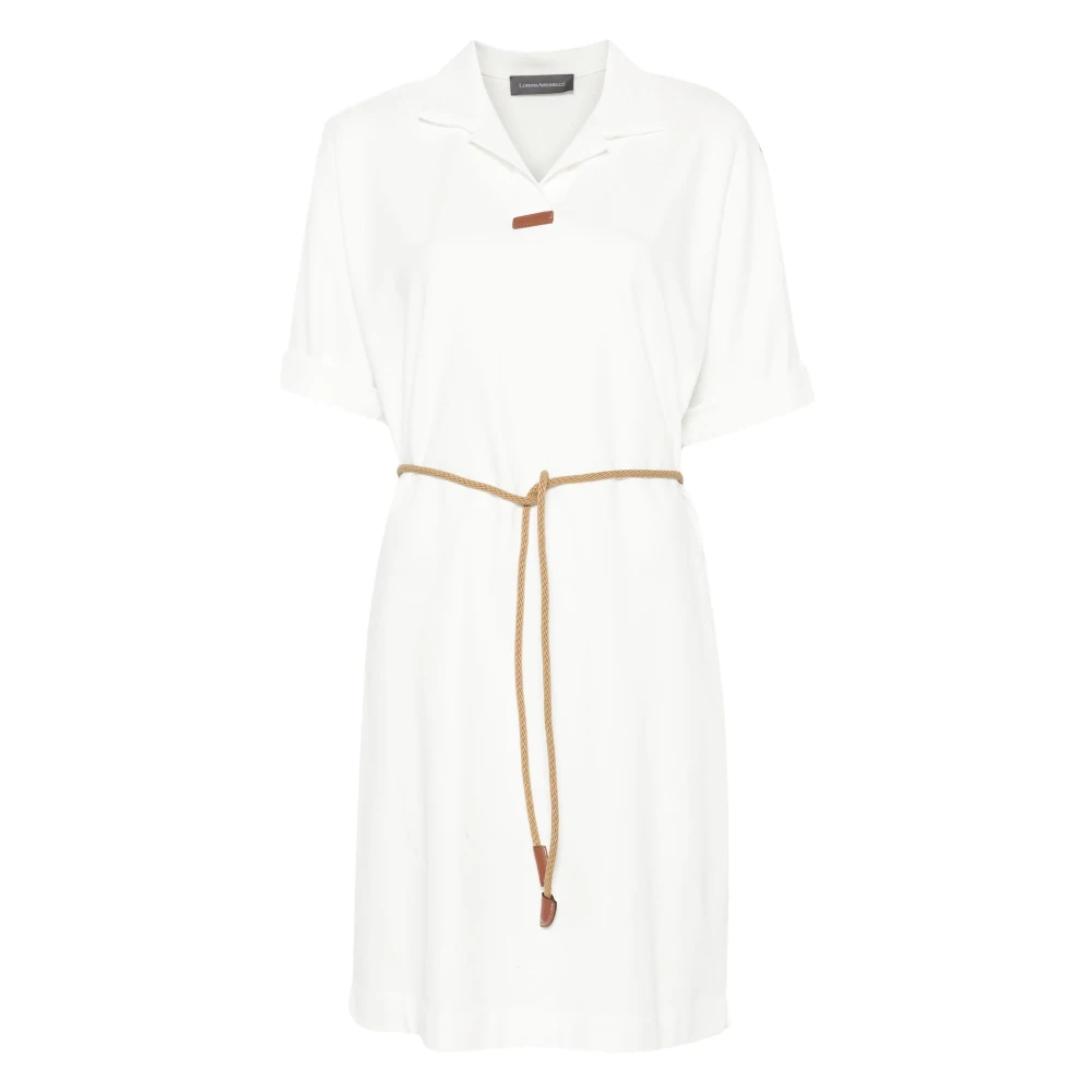 Lorena Antoniazzi Witte Katoenen Casual Mini Jurk White Dames