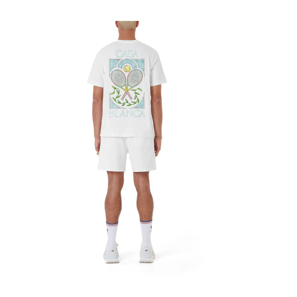 Casablanca Tennis T-shirt White Heren