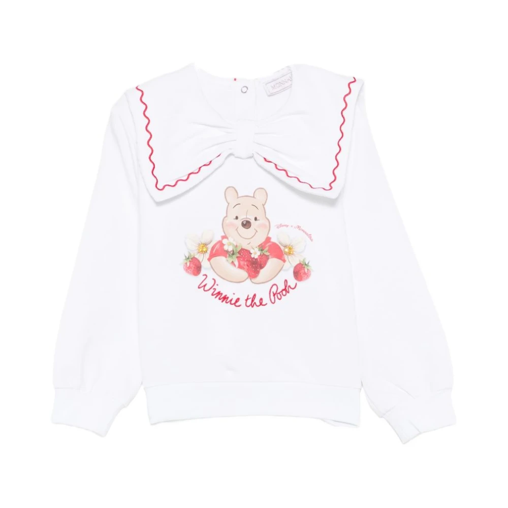 Monnalisa Girls White Bow-Detail Sweatshirt, Kids Sweatshirts, 12 M, Kids