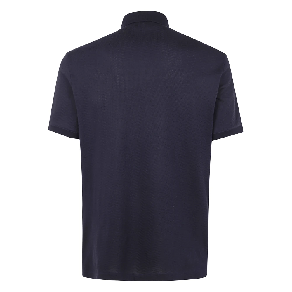 Emporio Armani Klassieke Polo Shirt voor Mannen Purple Heren