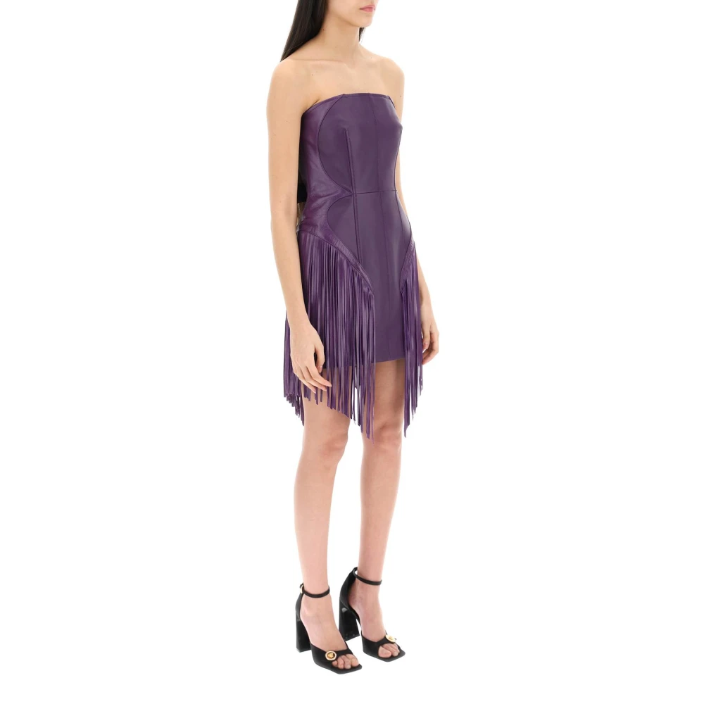 Versace Short Dresses Purple Dames