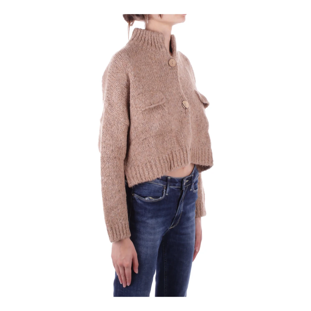 H2O Beige Cardigan Sweater met Front Logo Beige Dames
