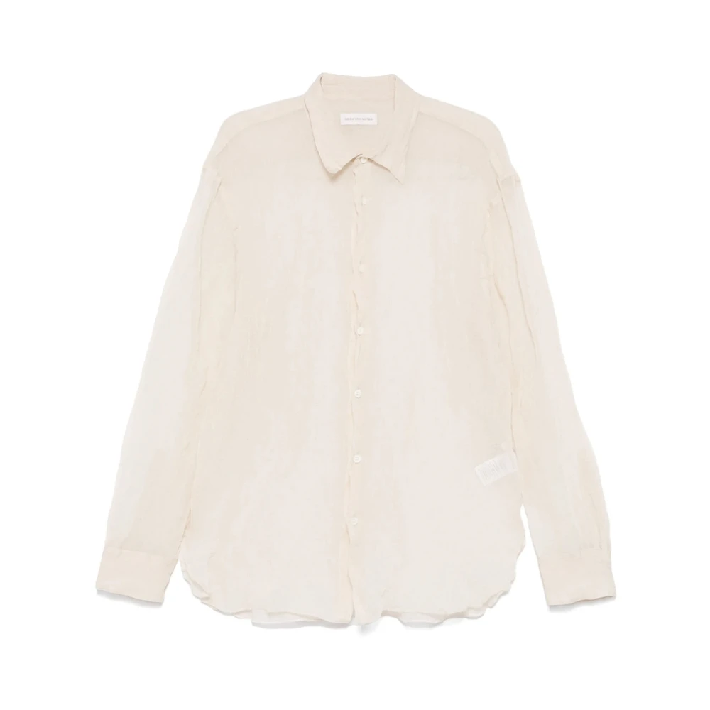 Dries Van Noten Beige Knoopsluiting Klassieke Overhemd Beige Heren