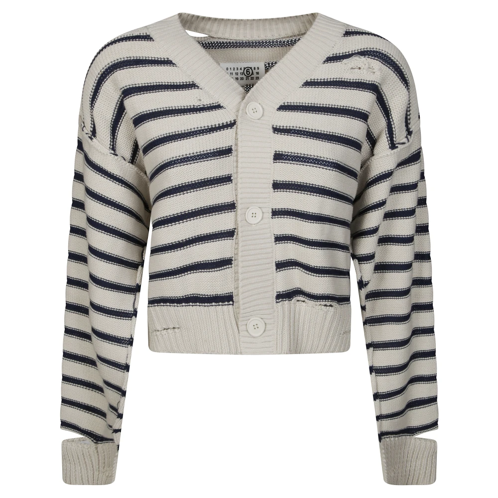 MM6 Maison Margiela Stijlvolle Cardigan Blue Dames