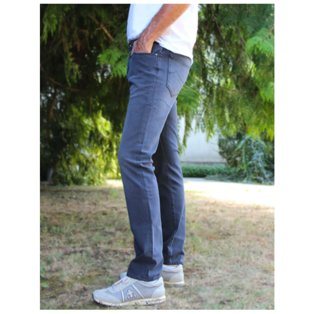 Jacob Cohën Slim Fit Modal en Katoenen Jeans Blue Heren
