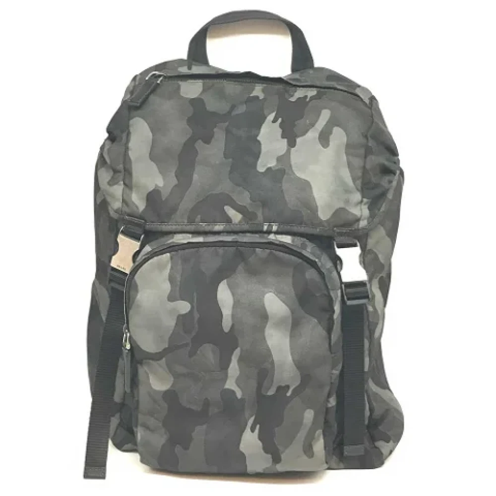 Prada Vintage Pre-owned Canvas backpacks Green Dames