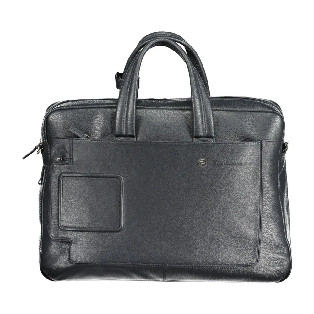 Piquadro Men's Blue Business Briefcase With Laptop Compartt - Laptop Bags & Cases - One Size - Bags