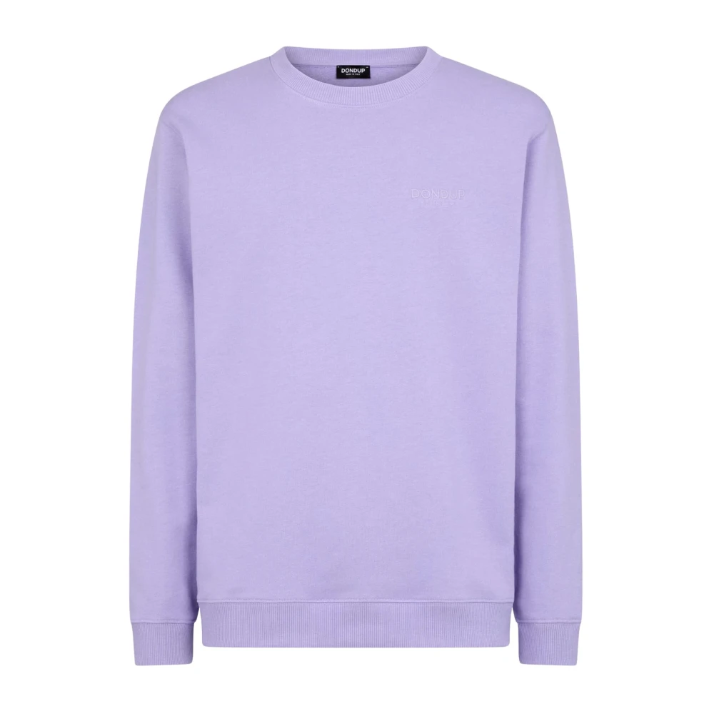 Dondup Men's Purple Sweatshirts, L, Regular-Fit Crew-Neck Sweatshirt