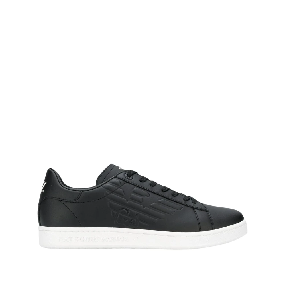 Emporio Armani Ea7 Mannelijk Zwart Schoenen Heren, 40 Eu, Leer, Classic Cc Sneakers