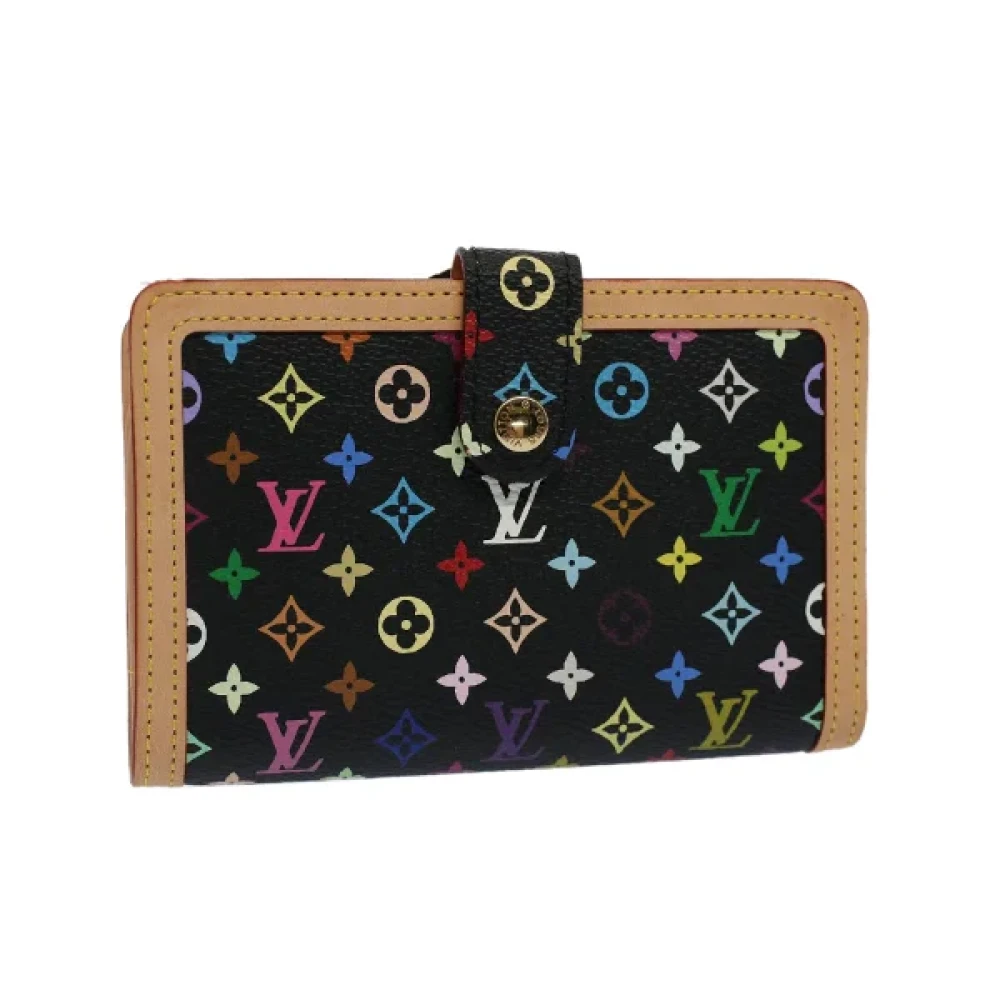 Pre-owned Flerfarget lerret Louis Vuitton lommebok