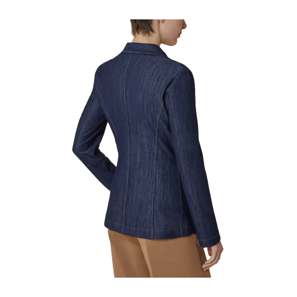Pennyblack Denim effect katoenen blazer Blue Dames
