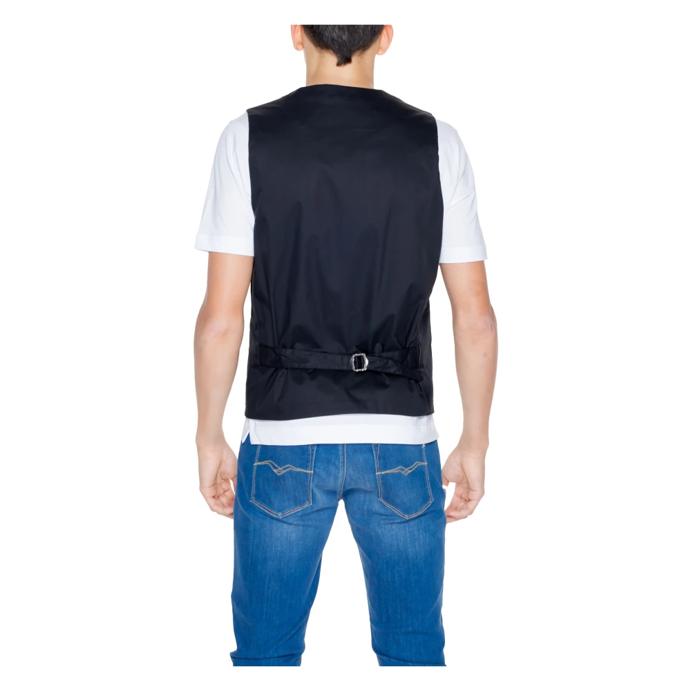 Gianni Lupo Suit Vests Black Heren